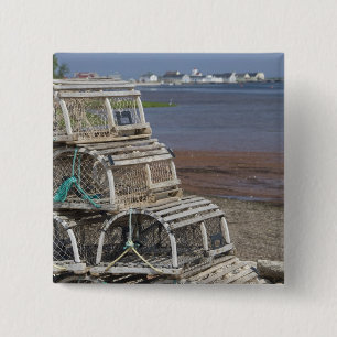 Badge Carré 5 Cm Canada, Île-du-Prince-Édouard, Rustico. Homard