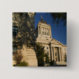 Badge Carré 5 Cm Canada, Manitoba, Winnipeg : bâtiment législatif d