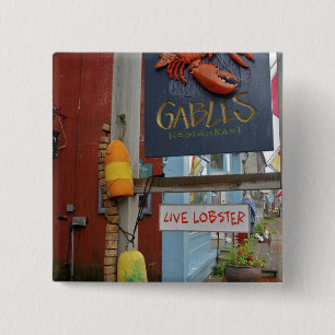 Badge Carré 5 Cm Canada, Nouveau-Brunswick, St Andrews.Coloré