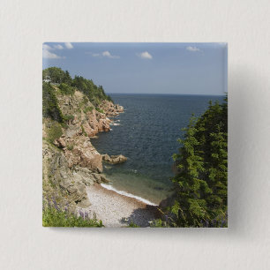 Badge Carré 5 Cm Canada, Nouvelle-Écosse, île du Cap-Breton, Cabot