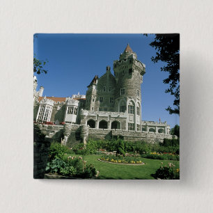 Badge Carré 5 Cm Canada, Ontario, Toronto. Historique Casa Loma