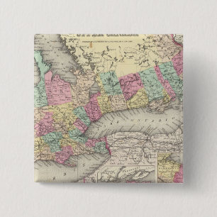 Badge Carré 5 Cm Canada Ouest et Haut-Canada