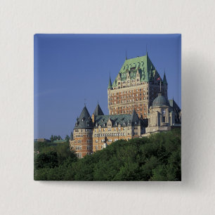 Badge Carré 5 Cm Canada, Québec. Château Frontenac.