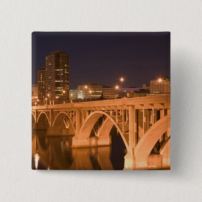 Badge Carré 5 Cm Canada, Saskatchewan, Saskatoon: Broadway (Devant)