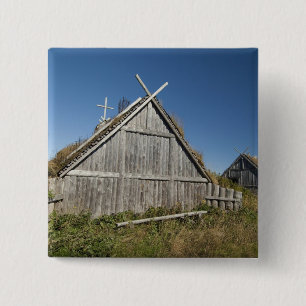 Badge Carré 5 Cm Canada, Terre-Neuve-et-Labrador, L'Anse Aux 3