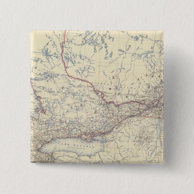 Badge Carré 5 Cm Canada W (Devant)