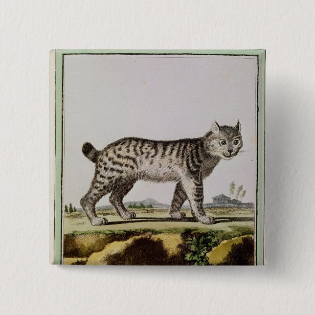 Badge Carré 5 Cm Canadien Lynx (Devant)