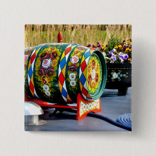 BADGE CARRÉ 5 CM CANAUX