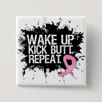 Cancer du sein Réveillez-vous coup de pied bouton