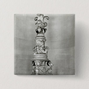 Badge Carré 5 Cm Candélabres conçus par Piranesi sur la base