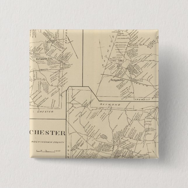 Badge Carré 5 Cm Candia, Epping (Devant)