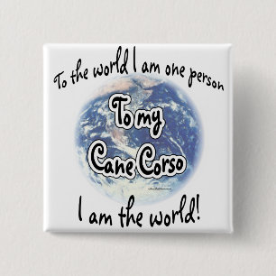 Badge Carré 5 Cm Canne Corso World 2