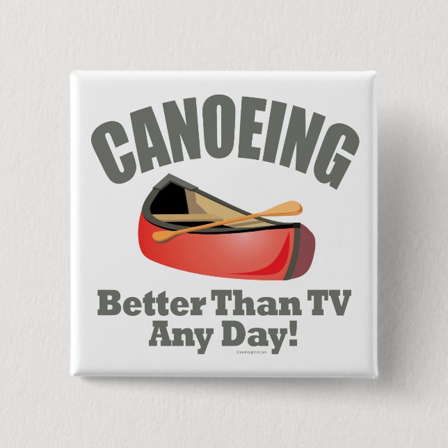 Badge Carré 5 Cm Canoë (Devant)
