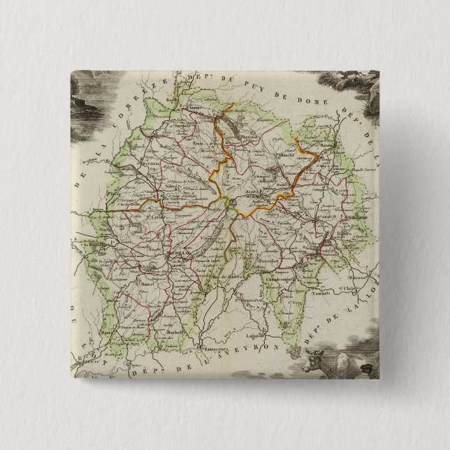 Badge Carré 5 Cm Cantaloupe (Devant)