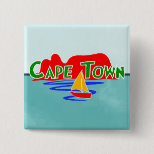 Badge Carré 5 Cm Cape Town Table Mountain Insigne Carré sud-africa