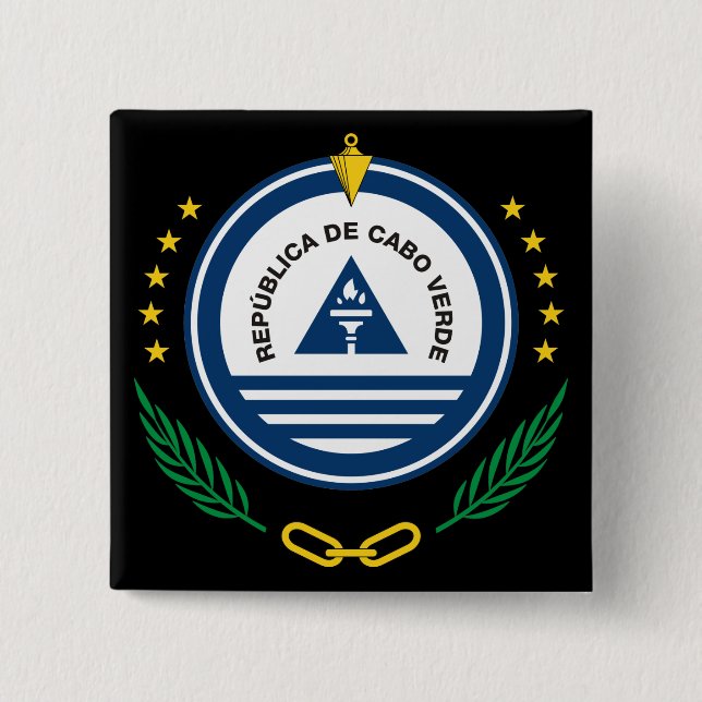 Badge Carré 5 Cm cape verde emblème (Devant)