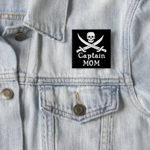Badge Carré 5 Cm Capitaine