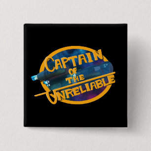 Badge Carré 5 Cm Capitaine de l'Infiable
