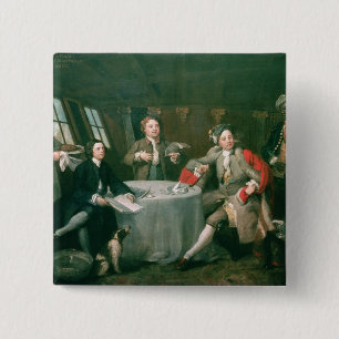 Badge Carré 5 Cm Capitaine Graham dans son cabine