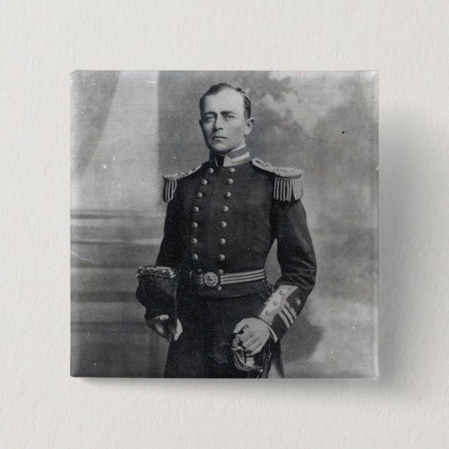 Badge Carré 5 Cm Capitaine Robert Falcon Scott (Devant)