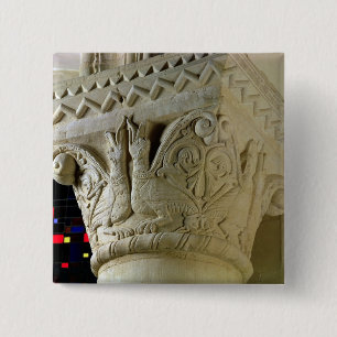Badge Carré 5 Cm Capital de colonne soutenant la grotte