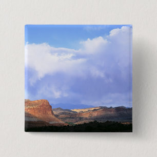 Badge Carré 5 Cm Capitol Reef National Park, Utah. États-Unis. Cumu