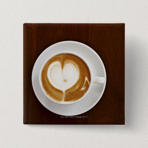 Badge Carré 5 Cm Cappuccino avec amour