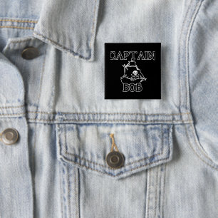 Badge Carré 5 Cm Capt Bob