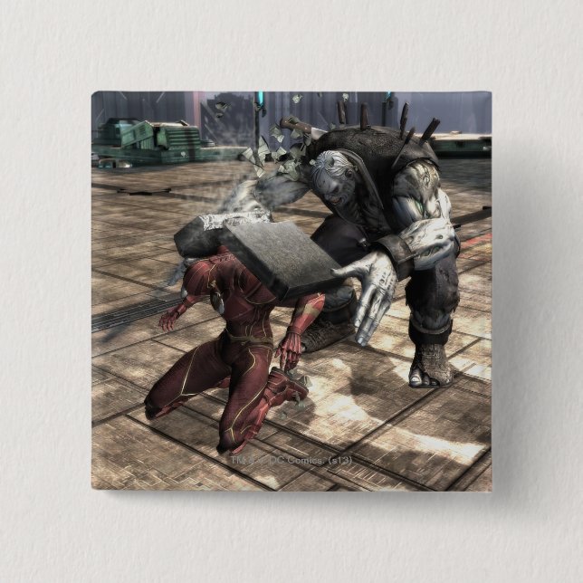 Badge Carré 5 Cm Capture d'écran : Flash vs Grundy 2 (Devant)