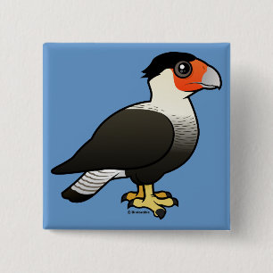Badge Carré 5 Cm Caracara crêté