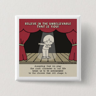 Badge Carré 5 Cm Caractère principal