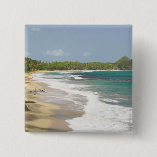 Badge Carré 5 Cm Caraïbes, GRENADA, Côte Est, Baie de Grenade,
