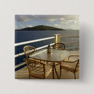 Badge Carré 5 Cm Caraïbes, îles Vierges américaines, Saint-Thoma