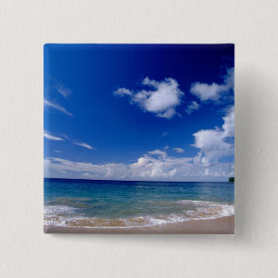 Badge Carré 5 Cm Caraïbes, Petites Antilles, Indes occidentales,