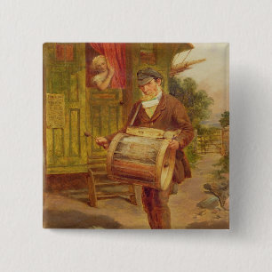 Badge Carré 5 Cm Caravane gitane