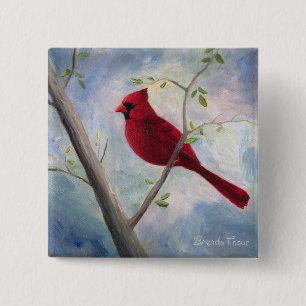 Badge Carré 5 Cm cardinal