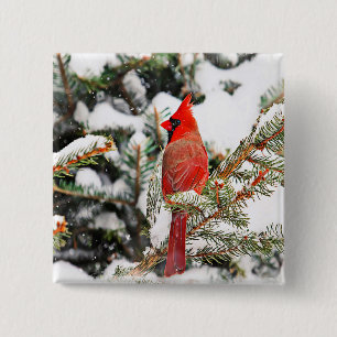 Badge Carré 5 Cm Cardinal dans un pin