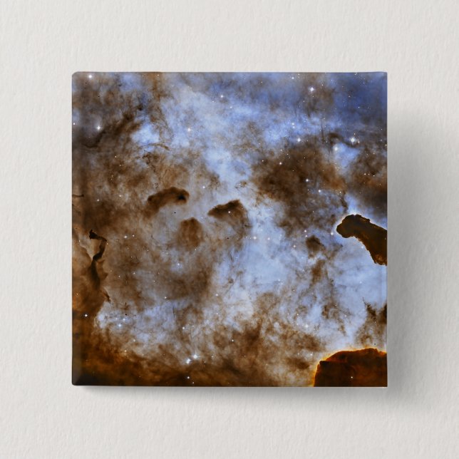 Badge Carré 5 Cm Carina Nebula Stylo Colonnes (Devant)