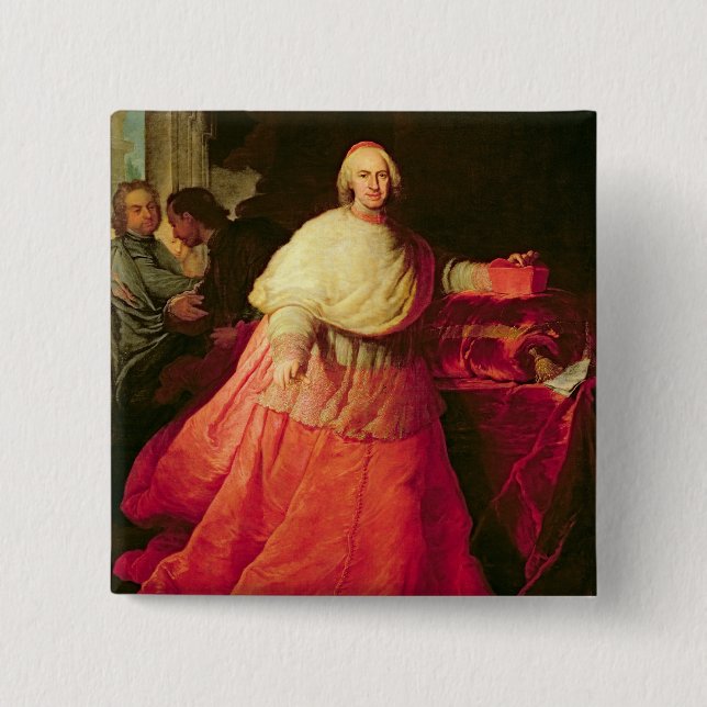 Badge Carré 5 Cm Carlos cardinal De Borja, c.1721 (huile sur la (Devant)
