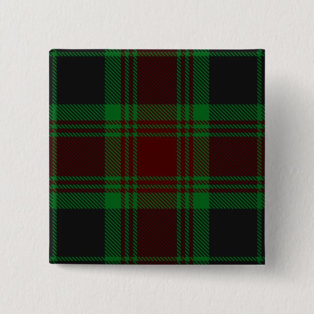 Badge Carré 5 Cm Carlow County Irish Tartan (Devant)
