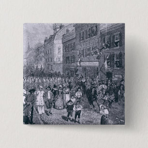 Badge Carré 5 Cm Carnaval à Philadelphie