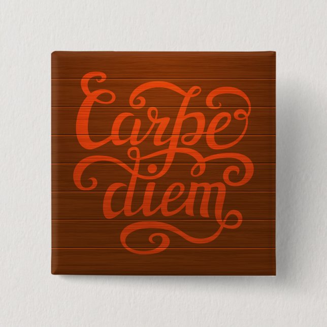 Badge Carré 5 Cm Carpe Diem (Devant)
