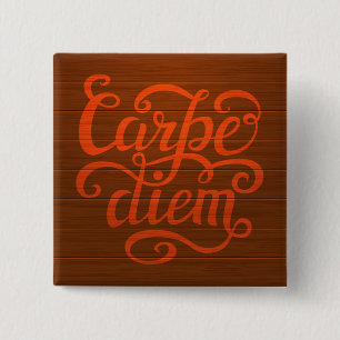 Badge Carré 5 Cm Carpe Diem