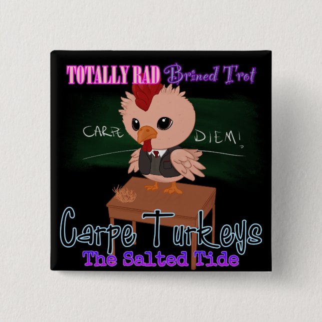 Badge Carré 5 Cm Carpe Trotters 2024 Button (Devant)