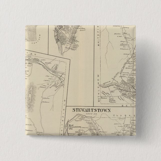 Badge Carré 5 Cm Carroll, Coos Co (Devant)