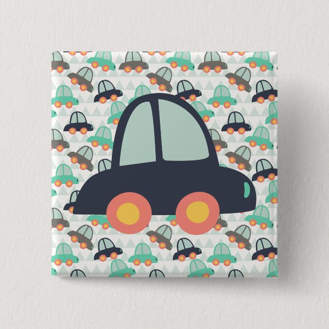 Badge Carré 5 Cm Cars et More (Devant)