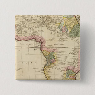 Badge Carré 5 Cm Carte africaine
