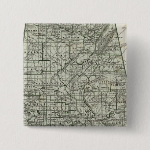 Badge Carré 5 Cm Carte Atlas Alabama