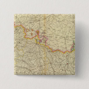 Badge Carré 5 Cm Carte Atlas de la France