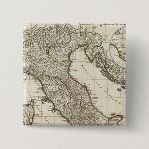 Badge Carré 5 Cm Carte classique italienne